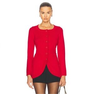 POSSE Sabrina cardigan in Ruby red